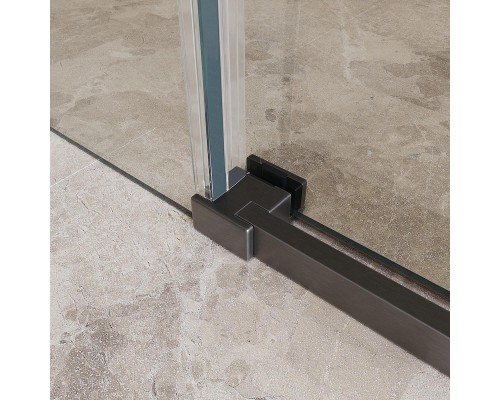 Душевая дверь BelBagno Soft Close-1 110 SOFT_CLOSE-1-BF-1-110-C-GM профиль Оружейная сталь стекло прозрачное