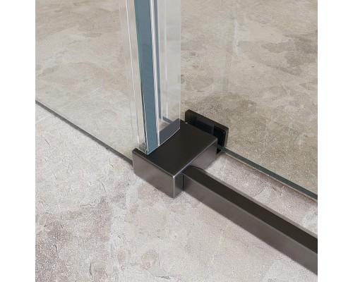 Душевая дверь BelBagno Soft Close-2 160 SOFT_CLOSE-2-BF-1-160-C-GM профиль Оружейная сталь стекло прозрачное