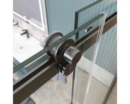 Душевая дверь BelBagno Soft Close-2 160 SOFT_CLOSE-2-BF-1-160-C-GM профиль Оружейная сталь стекло прозрачное