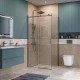 Душевой уголок BelBagno Soft Close-2 100x80 SOFT_CLOSE-2-AH-1-100/80-C-GM профиль Оружейная сталь стекло прозрачное