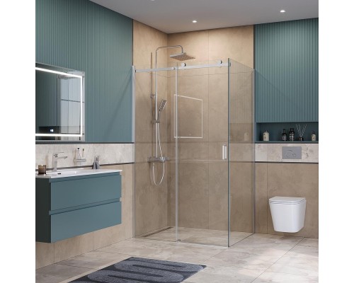Душевой уголок BelBagno Soft Close-2 120x90 SOFT_CLOSE-2-AH-1-120/90-C-Cr профиль Хром стекло прозрачное