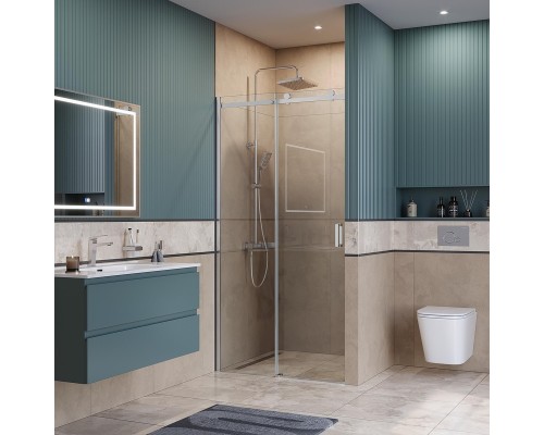 Душевая дверь BelBagno Soft Close-2 100 SOFT_CLOSE-2-BF-1-100-C-Cr профиль Хром стекло прозрачное