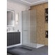 Душевая перегородка BelBagno Uno 100 UNO-L-1-TB-100-FL-Cr профиль Хром стекло рифленое