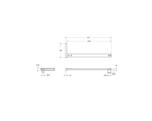 Душевая перегородка BelBagno Uno 100 UNO-L-1-TB-100-GR-Cr профиль Хром стекло тонированное