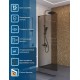 Душевая перегородка BelBagno Uno 90 UNO-L-1-TB-90-BR-GM профиль Оружейная сталь стекло тонированное