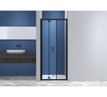 Душевая дверь CeramaLux 90 CL935B-90 профиль цвет Черный матовый стекло прозрачное