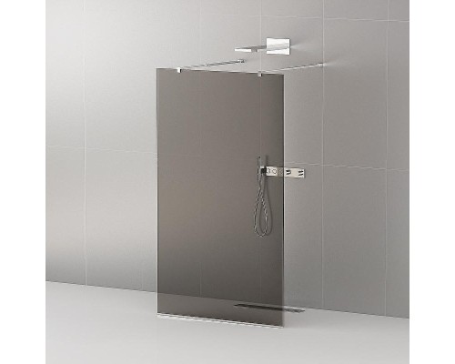 Душевая перегородка Cezares Liberta 80 LIBERTA-L-2-80-GR-Cr профиль Хром стекло серое