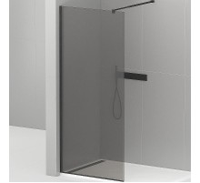 Душевая перегородка Cezares Liberta 100 LIBERTA-L-1-100-GR-NERO профиль Черный матовый стекло серое