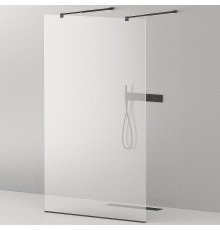 Душевая перегородка Cezares Liberta 100 LIBERTA-L-2-100-C-NERO профиль Черный матовый стекло прозрачное