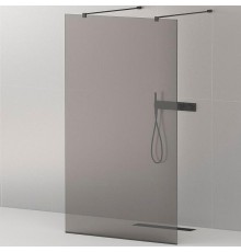 Душевая перегородка Cezares Liberta 100 LIBERTA-L-2-100-120-GR-NERO профиль Черный матовый стекло серое