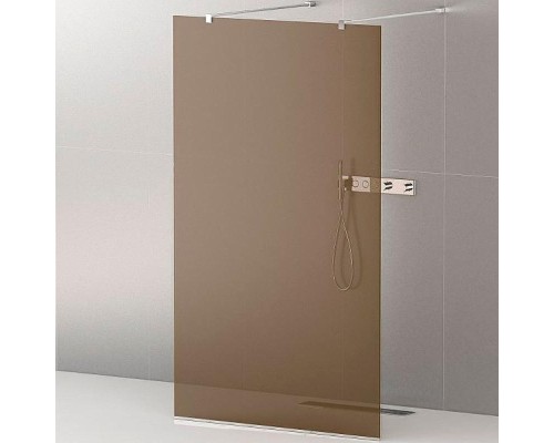 Душевая перегородка Cezares Liberta 110 LIBERTA-L-2-110-120-BR-Cr профиль Хром стекло бронзовое