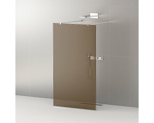 Душевая перегородка Cezares Liberta 110 LIBERTA-L-2-110-120-BR-Cr профиль Хром стекло бронзовое