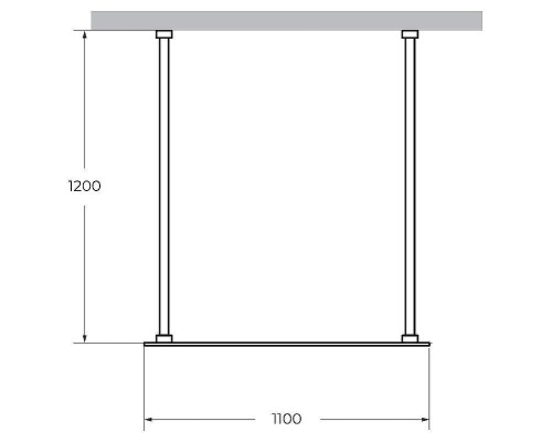 Душевая перегородка Cezares Liberta 110 LIBERTA-L-2-110-120-BR-Cr профиль Хром стекло бронзовое