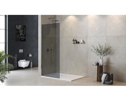 Душевая перегородка Cezares Liberta 100 LIBERTA-L-1-TB-100-GR-Cr профиль Хром стекло серое