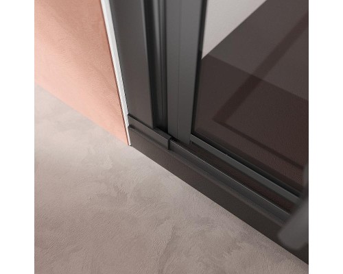 Душевая дверь Cezares Liner 90 R LINER-B-12-90-C-NERO-R профиль Черный матовый стекло прозрачное