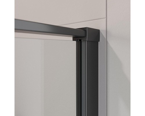 Душевая дверь Cezares Liner 90 R LINER-B-12-90-C-NERO-R профиль Черный матовый стекло прозрачное