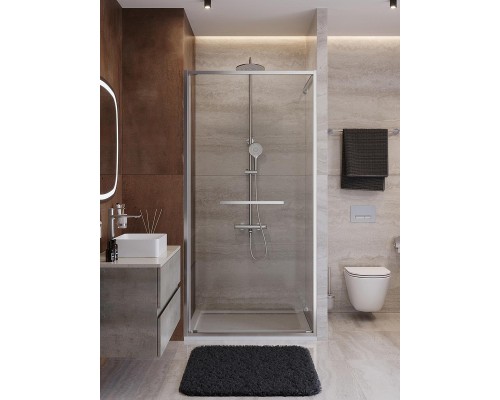 Душевая дверь Cezares Lux 100 LUX-B-FS-1-100-C-CR профиль Хром стекло прозрачное