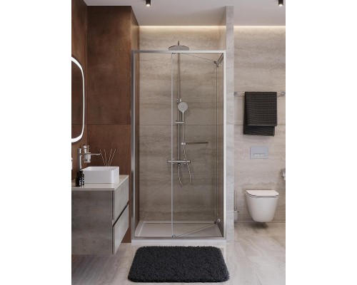 Душевая дверь Cezares Lux 100 LUX-B-FS-1-100-C-CR профиль Хром стекло прозрачное