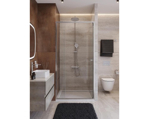 Душевая дверь Cezares Lux 110 LUX-B-FS-11-110-C-CR профиль Хром стекло прозрачное