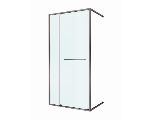 Душевая дверь Cezares Lux 110 LUX-B-FS-11-110-C-GM профиль Оружейная сталь стекло прозрачное