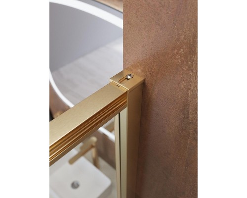 Душевая дверь Cezares Lux 120 LUX-B-FS-11-120-C-BORO профиль Брашированное золото стекло прозрачное