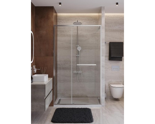 Душевая дверь Cezares Lux 120 LUX-B-FS-11-120-C-CR профиль Хром стекло прозрачное