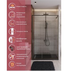 Душевая дверь Cezares Lux 120 LUX-B-FS-11-120-C-GM профиль Оружейная сталь стекло прозрачное