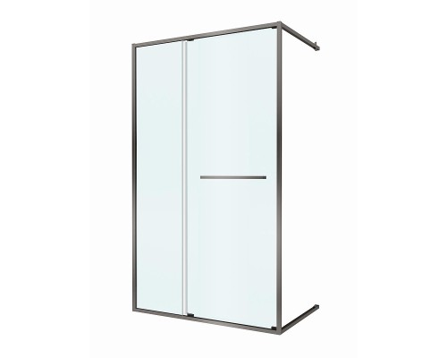 Душевая дверь Cezares Lux 120 LUX-B-FS-11-120-C-GM профиль Оружейная сталь стекло прозрачное