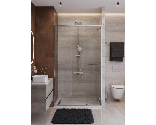 Душевая дверь Cezares Lux 130 LUX-B-FS-11-130-C-CR профиль Хром стекло прозрачное