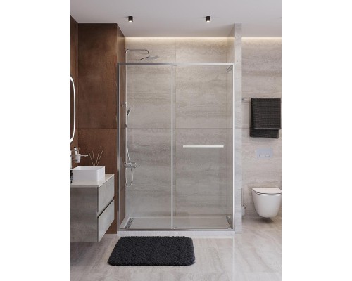 Душевая дверь Cezares Lux 140 LUX-B-FS-11-140-C-CR профиль Хром стекло прозрачное