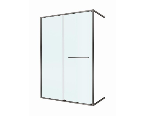 Душевая дверь Cezares Lux 140 LUX-B-FS-11-140-C-GM профиль Оружейная сталь стекло прозрачное