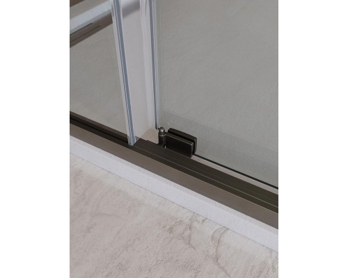 Душевая дверь Cezares Lux 140 LUX-B-FS-11-140-C-GM профиль Оружейная сталь стекло прозрачное