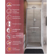 Душевая дверь Cezares Lux 80 LUX-B-FS-1-80-C-CR профиль Хром стекло прозрачное