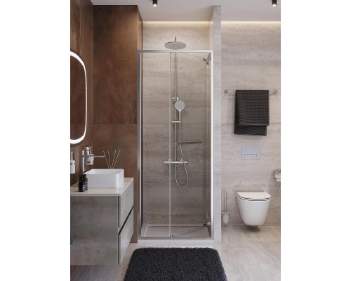 Душевая дверь Cezares Lux 80 LUX-B-FS-1-80-C-CR профиль Хром стекло прозрачное