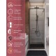 Душевая дверь Cezares Lux 80 LUX-B-FS-1-80-C-GM профиль Оружейная сталь стекло прозрачное