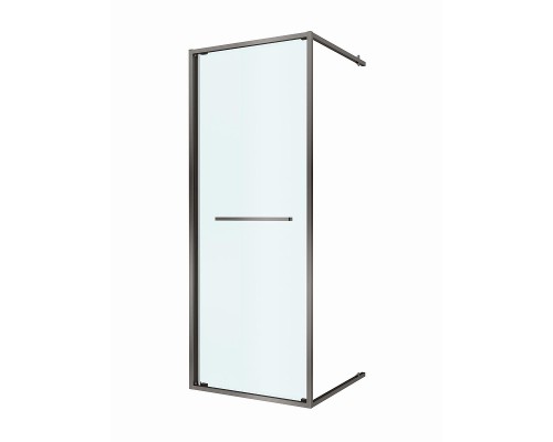 Душевая дверь Cezares Lux 80 LUX-B-FS-1-80-C-GM профиль Оружейная сталь стекло прозрачное