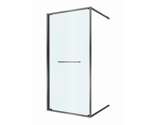 Душевая дверь Cezares Lux 90 LUX-B-FS-1-90-C-GM профиль Оружейная сталь стекло прозрачное