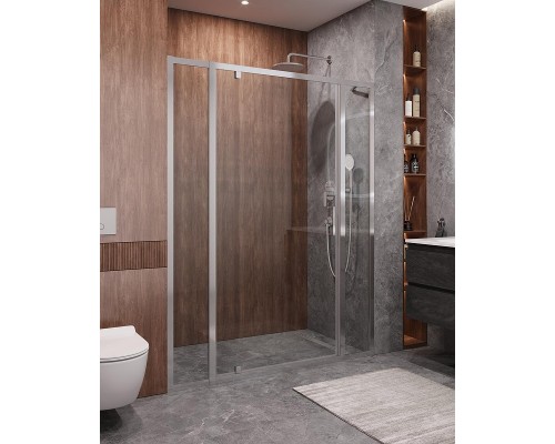 Душевая дверь Cezares Molveno 150 MOLVENO-BA-12-100+50-C-Cr-IV профиль Хром стекло прозрачное