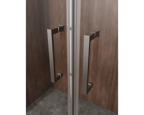 Душевая дверь Cezares Molveno 170 MOLVENO-BF-2-170-C-GM-IV профиль Оружейная сталь стекло прозрачное