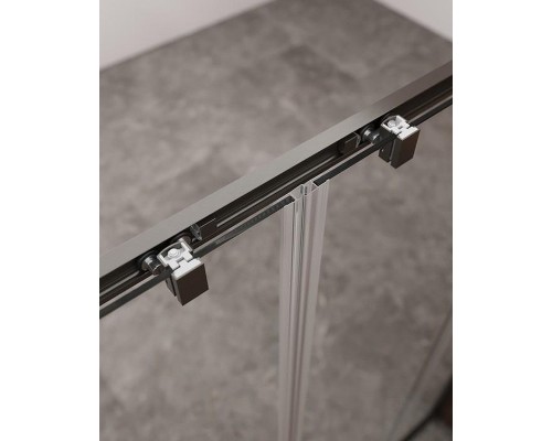 Душевая дверь Cezares Molveno 170 MOLVENO-BF-2-170-C-GM-IV профиль Оружейная сталь стекло прозрачное