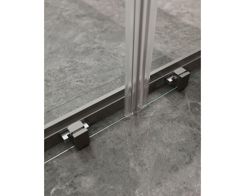 Душевая дверь Cezares Molveno 170 MOLVENO-BF-2-170-C-GM-IV профиль Оружейная сталь стекло прозрачное