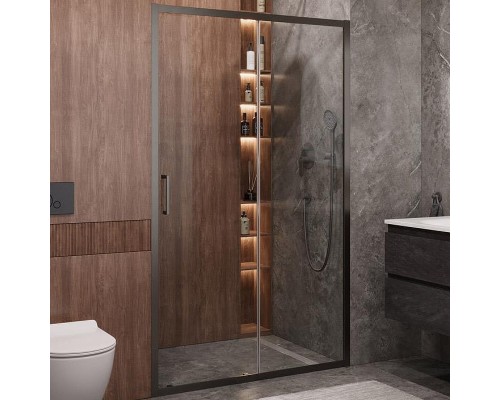 Душевая дверь Cezares Molveno 120 MOLVENO-BF-1-120-C-GM-IV профиль Оружейная сталь стекло прозрачное