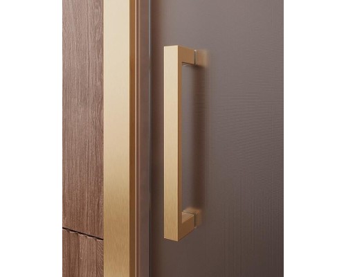 Душевая дверь Cezares Molveno 120 MOLVENO-BF-1-120-P-BORO профиль Брашированное золото стекло рифленое