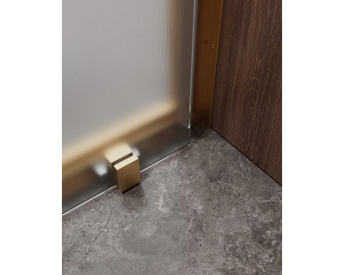 Душевая дверь Cezares Molveno 120 MOLVENO-BF-1-120-P-BORO профиль Брашированное золото стекло рифленое