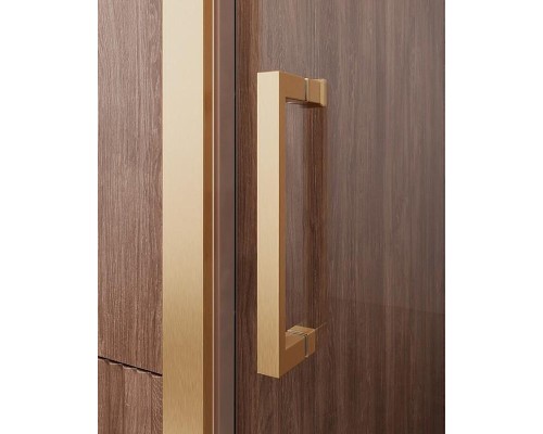 Душевая дверь Cezares Molveno 150 MOLVENO-BF-1-150-C-BORO-IV профиль Брашированное золото стекло прозрачное