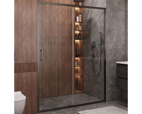 Душевая дверь Cezares Molveno 160 MOLVENO-BF-1-160-C-GM-IV профиль Оружейная сталь стекло прозрачное