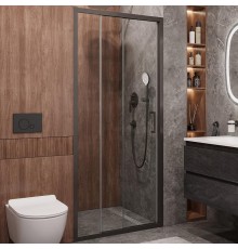 Душевая дверь Cezares Molveno 100 MOLVENO-BF-3-100-C-GM-IV профиль Оружейная сталь стекло прозрачное