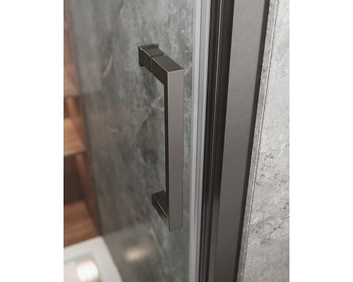 Душевая дверь Cezares Molveno 120 MOLVENO-BF-3-120-C-GM-IV профиль Оружейная сталь стекло прозрачное