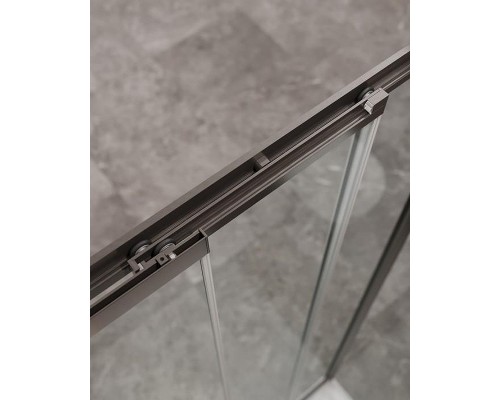 Душевая дверь Cezares Molveno 120 MOLVENO-BF-3-120-C-GM-IV профиль Оружейная сталь стекло прозрачное