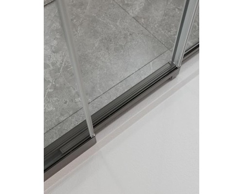 Душевая дверь Cezares Molveno 120 MOLVENO-BF-3-120-C-GM-IV профиль Оружейная сталь стекло прозрачное